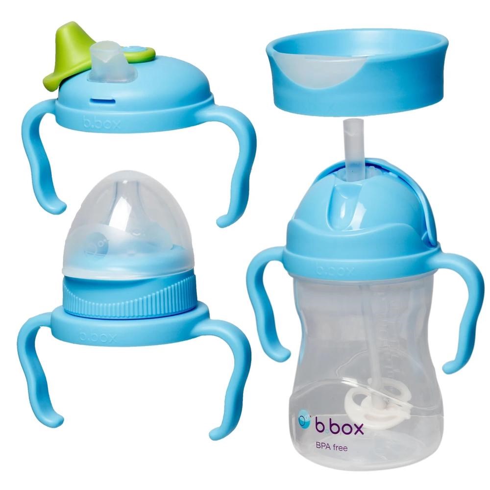 Bbox 4 in 1 Alıştırma Bardakları Beslenme Geçiş Seti 4 Parça 240 ml +12 Ay Mavi 