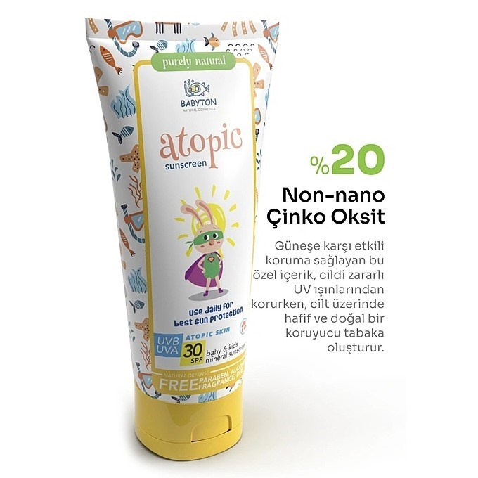 Babyton Atopik Ciltler İçin Güneş Koruyucu Krem 100 ml 