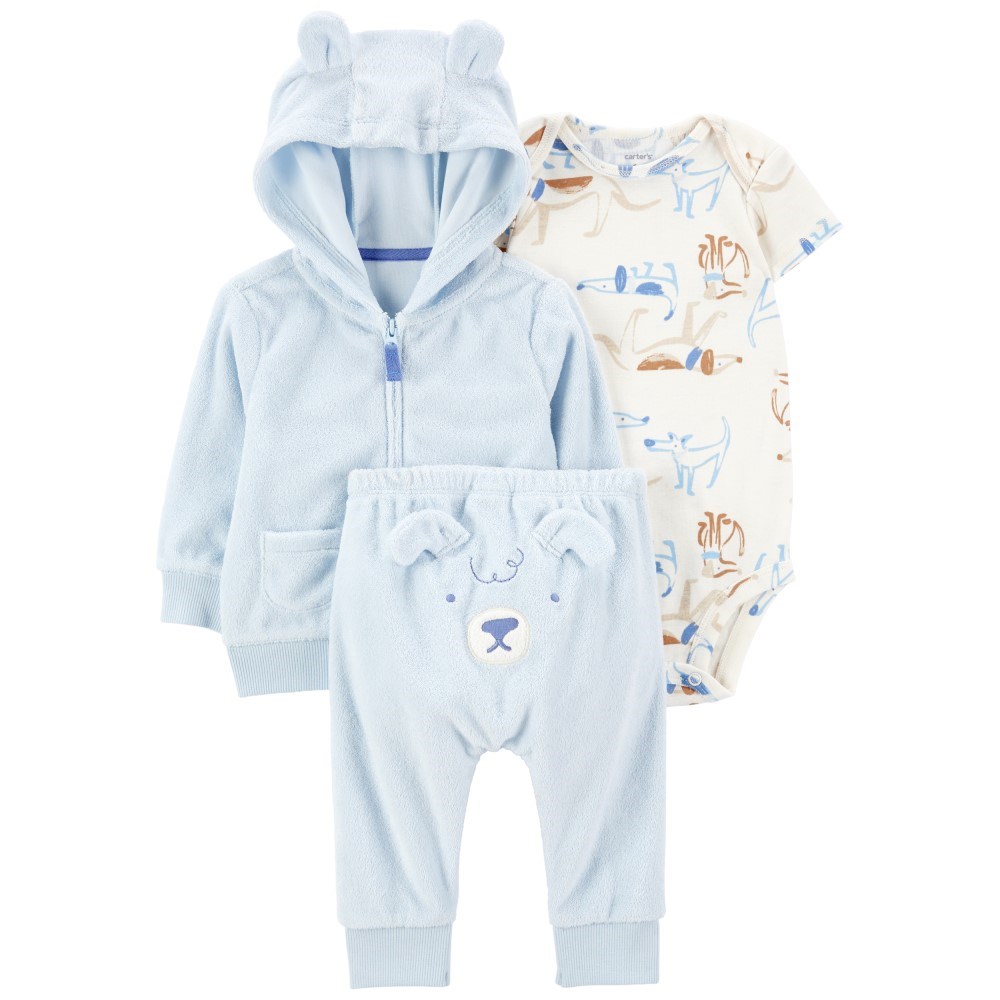 Carters Kışlık Erkek Bebek 3'lü Eşofman Set