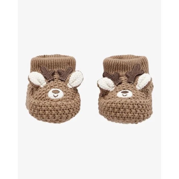 Carter's Kışlık Bebek Örgü Patik Kahverengi 