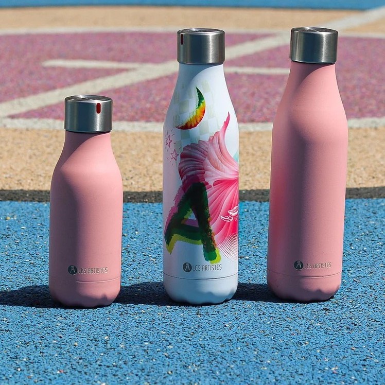 Les Artistes Paris Isı Yalıtımlı Çelik Termos Matara 500 ml Pembe 