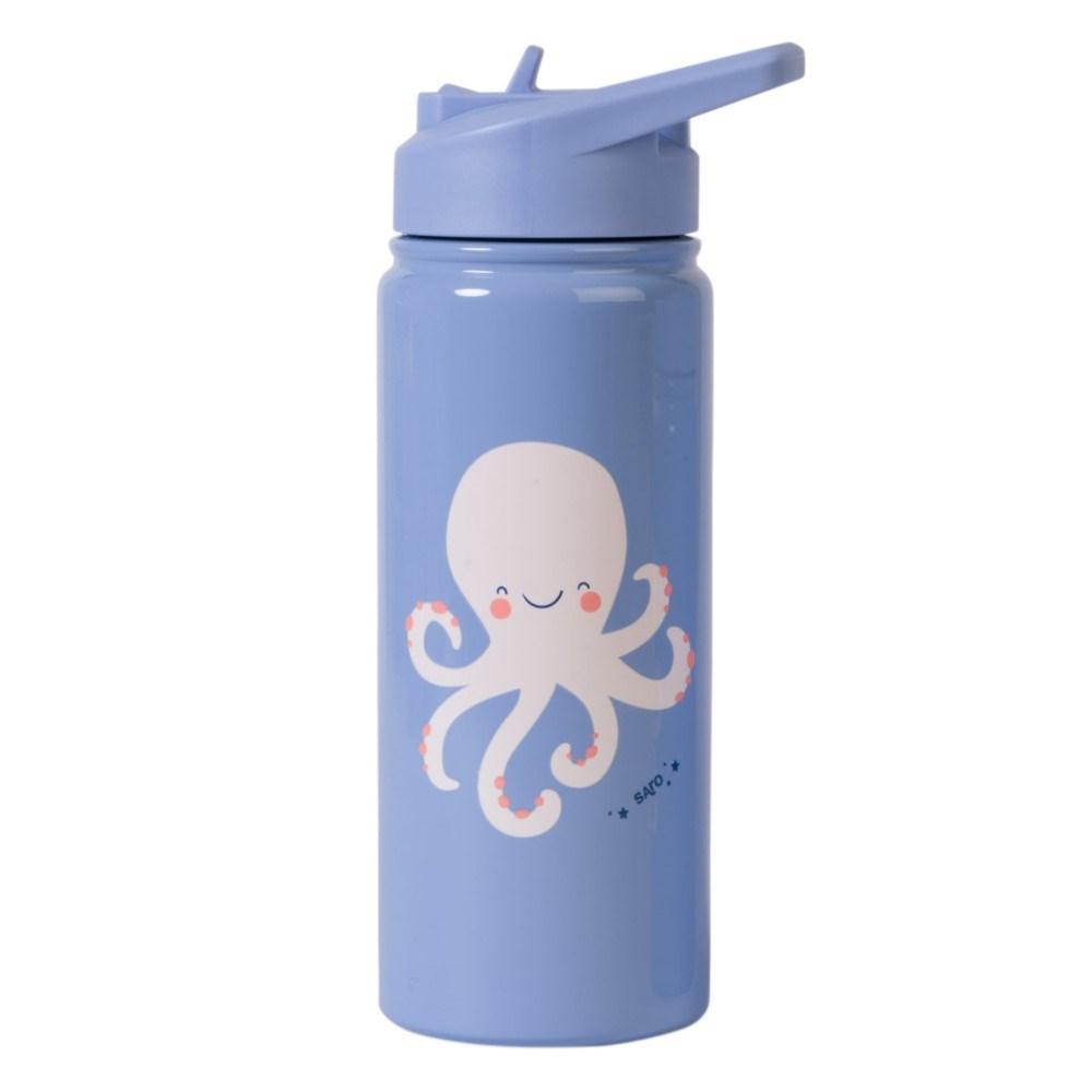 Saro Paslanmaz Çelik Pipetli Matara 500 ml - Ocean Life 