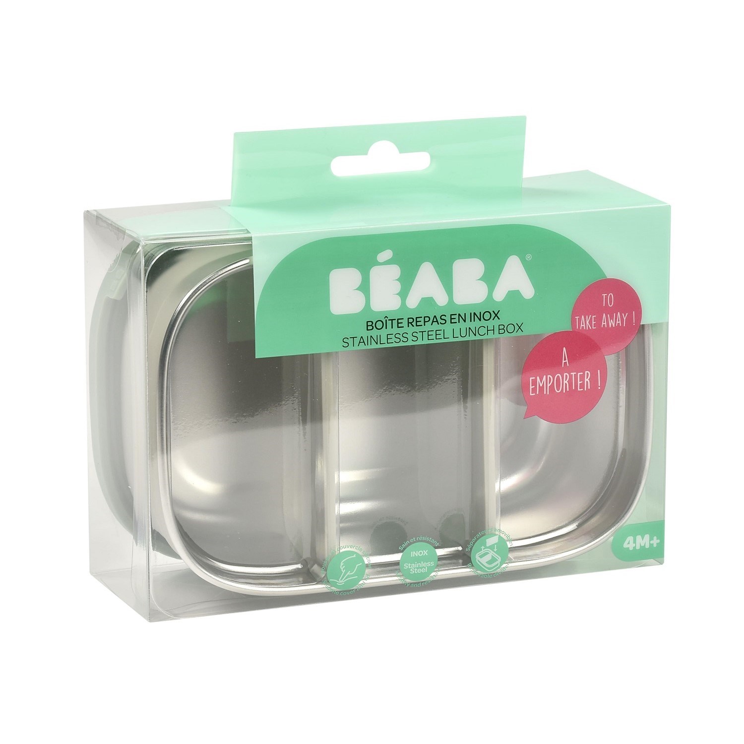 Beaba Çelik Saklama Kabı, Sage Green 