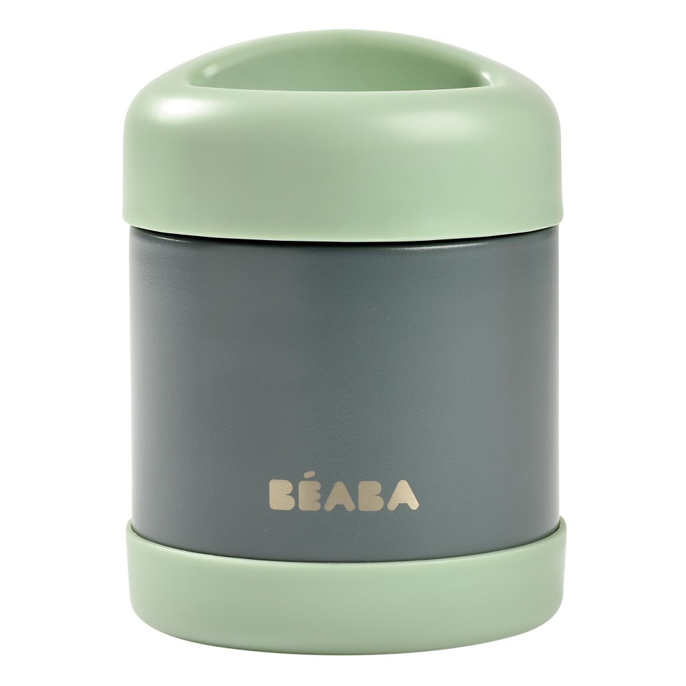 Beaba Paslanmaz Çelik Yiyecek Termosu,  Mineral Grey/Sage Green 300 Ml 