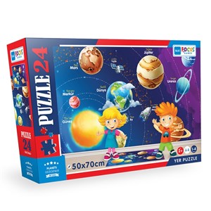 Blue Focus 24 Parça Yer Puzzle Planets - Gezegenler