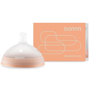 Borrn Antikolik Silikon Biberon İçin Emzik Hızlı Akışlı 6-9 Ay Turuncu