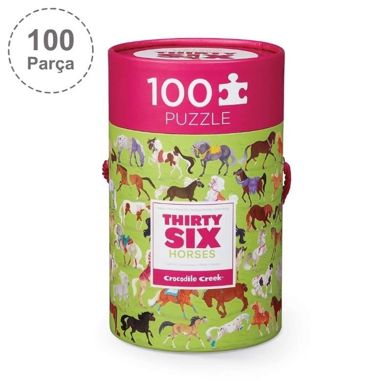 Crocodile Creek Puzzle 100 Parça - Atlar 