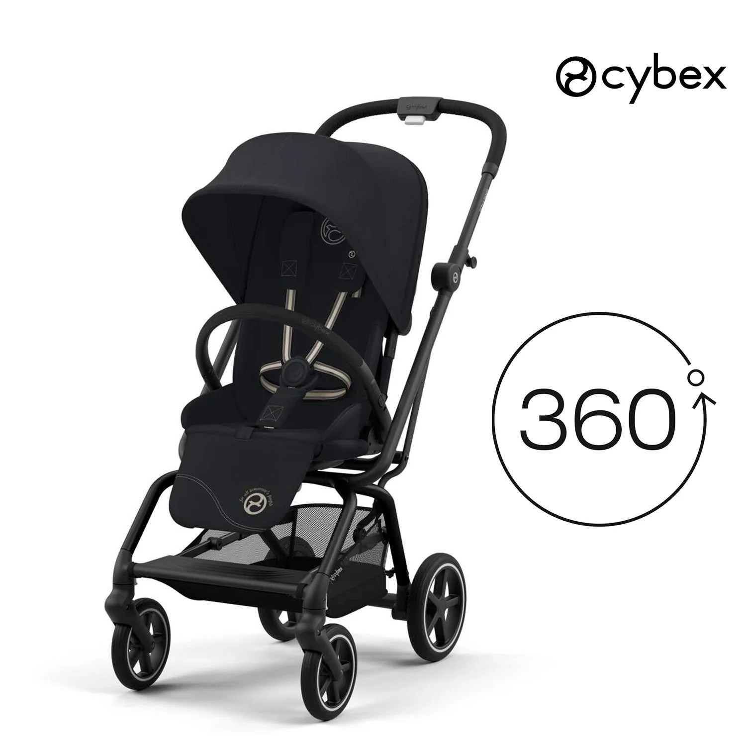 Cybex Eezy S Twist2 Kabin Boy Bebek Arabası Black Magic Black Orjinal