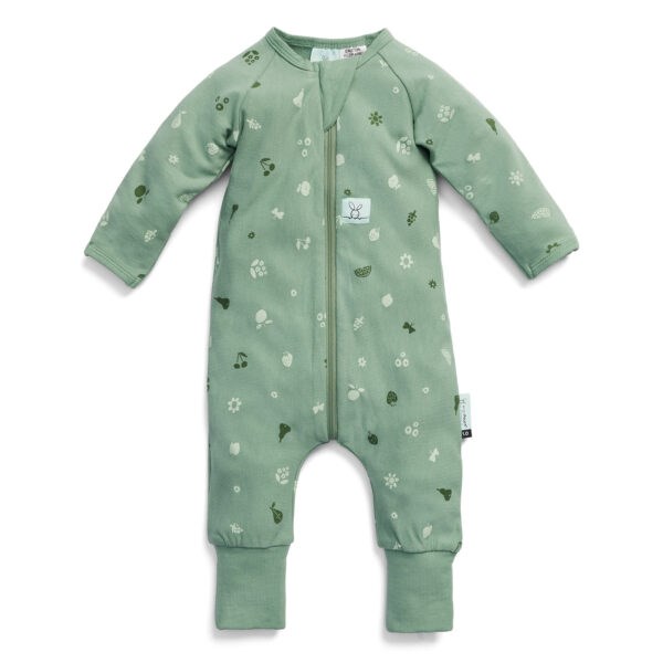 ErgoPouch Organik Pamuklu Patikli Pijama Tulum 1.0 TOG Sweet Orchard Yeşil