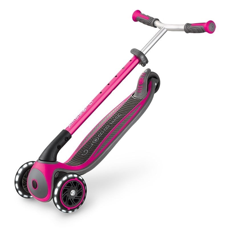 Globber Master Işıklı Katlanabilir Scooter - Pembe 4  Yaş+ 