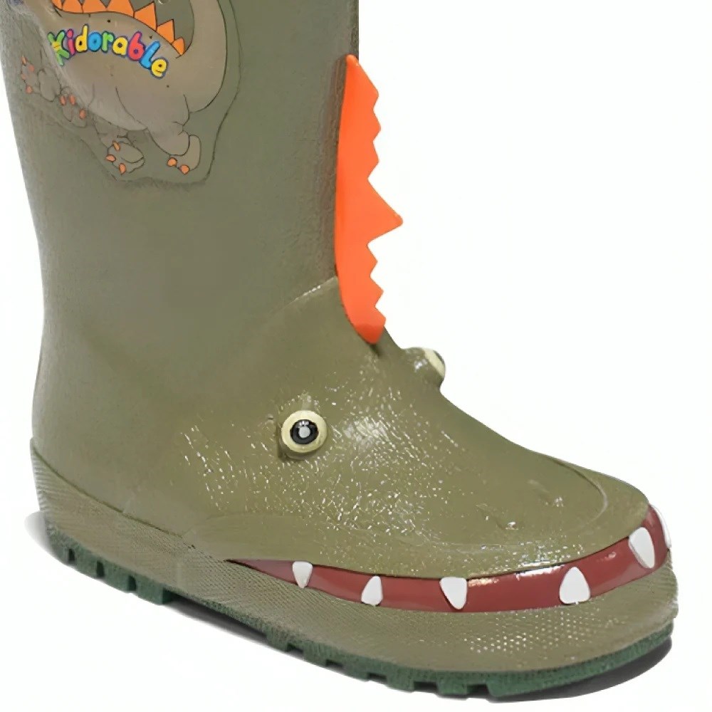 Kidorable Çocuk Yağmur Çizmesi Dinazor Yeşil