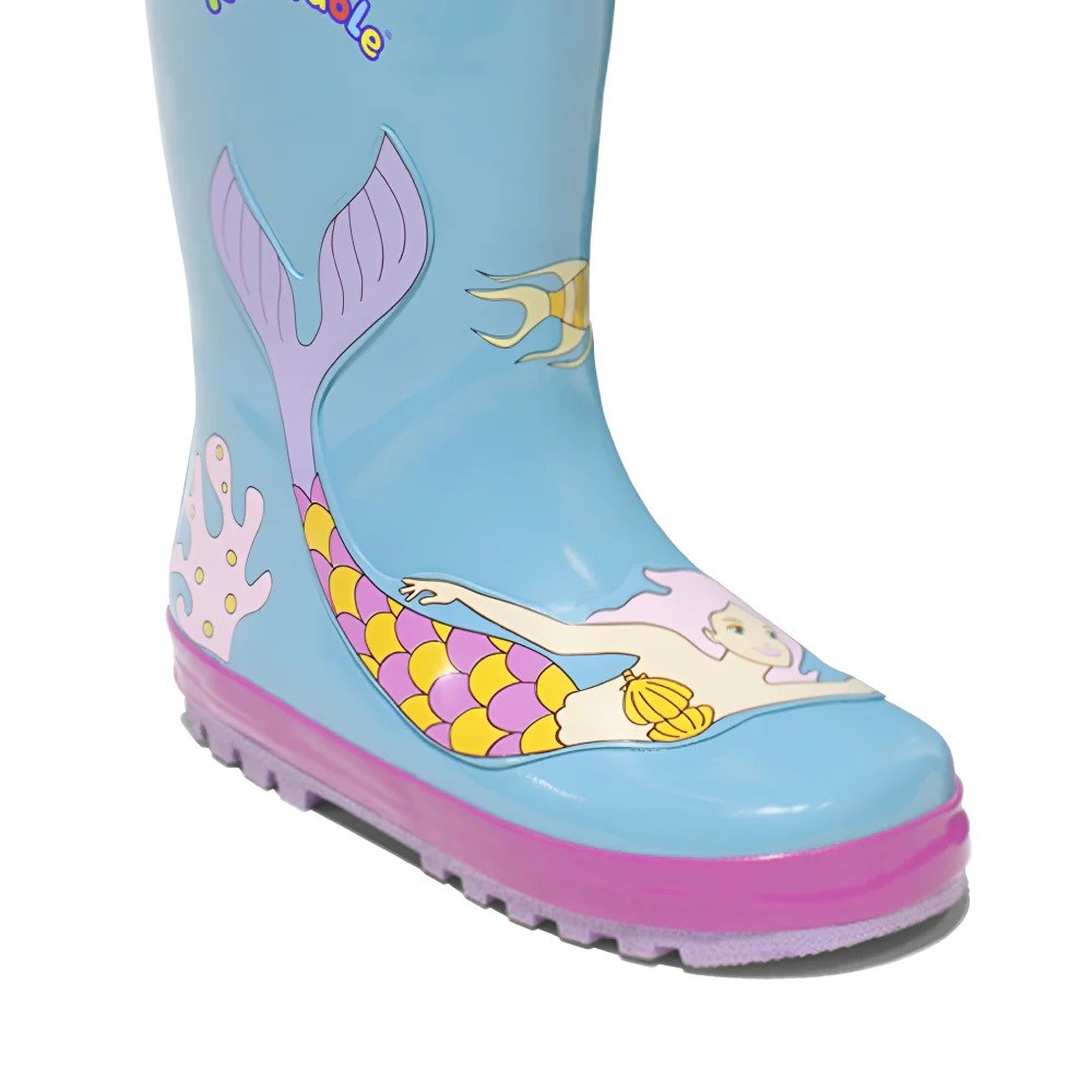 Kidorable Çocuk Yağmur Çizmesi Deniz Kızı Mavi