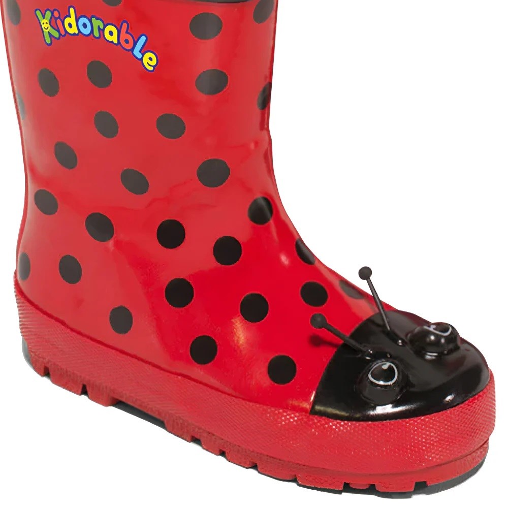 Kidorable Çocuk Yağmur Çizmesi Uğur Böceği Kırmızı
