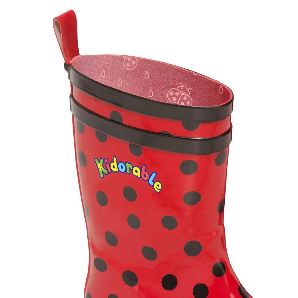 Kidorable Çocuk Yağmur Çizmesi Uğur Böceği Kırmızı
