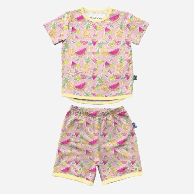 Kidzee Kısa Kollu Şortlu Pijama Takımı 0.2 TOG PineZee Pj-Zee Pembe