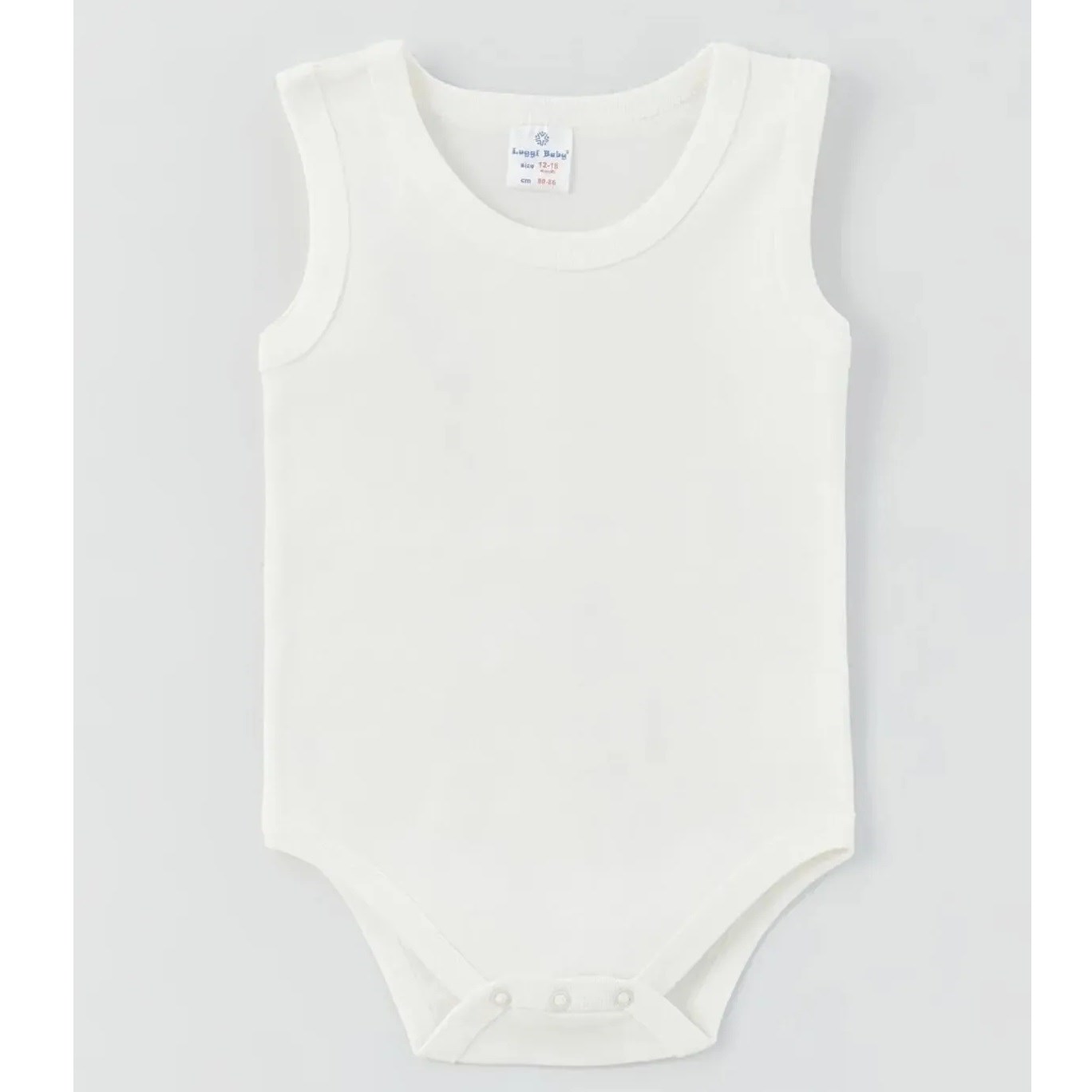 Luggi Baby Mevsimlik Kolsuz Atlet Basic Body Beyaz