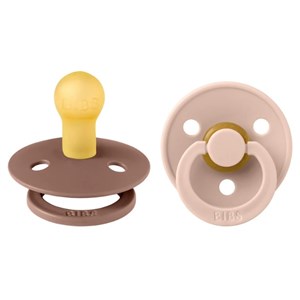 Bibs Colour Bebek Doğal Kauçuk 2'li  Emzik Woodchuck / Blush 0-6 Ay