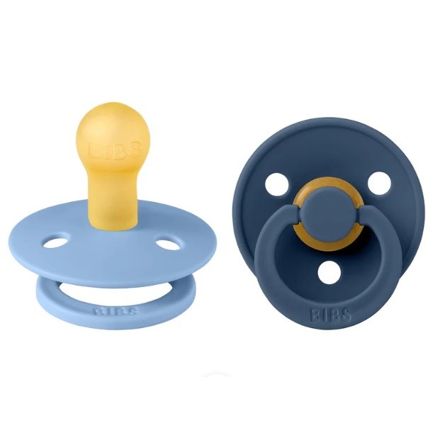 Bibs Colour Bebek Doğal Kauçuk 2'li  Emzik Blue/Steel Blue 6-18 Ay Mavi