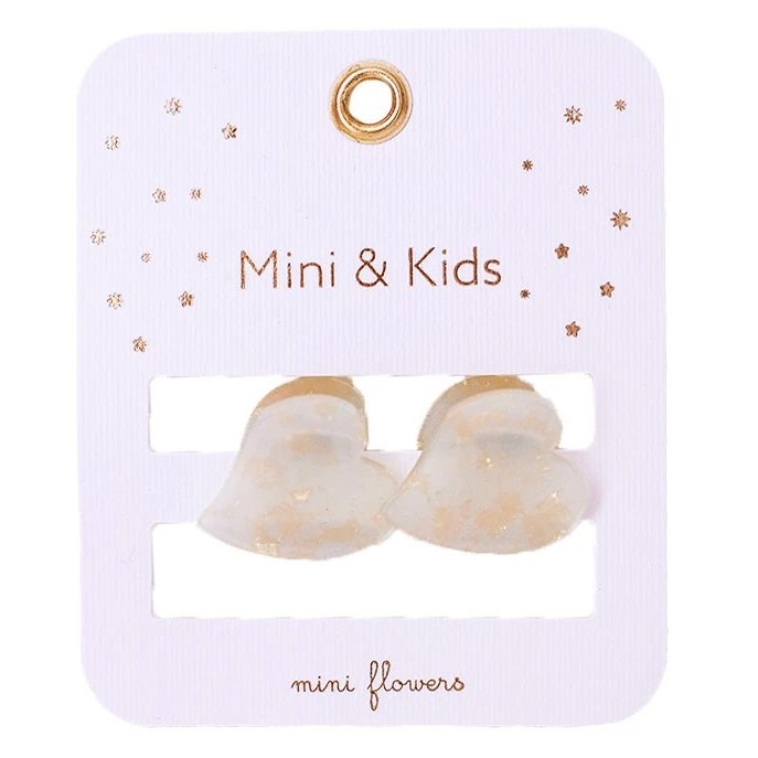 Mini & Kids - Mini Kalp Kemik Toka 2'li Krem