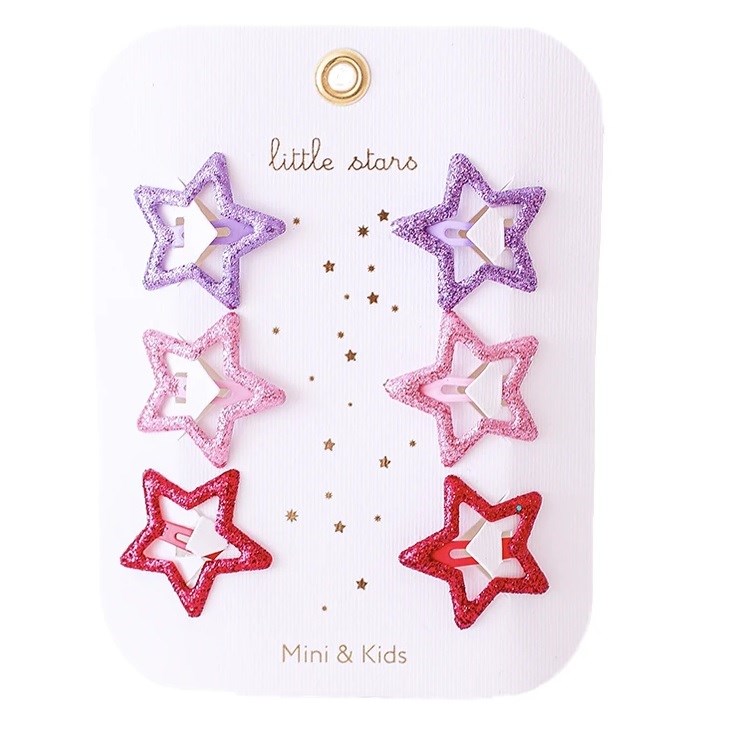Mini & Kids - Mini Yıldız Toka 6'lı Mor