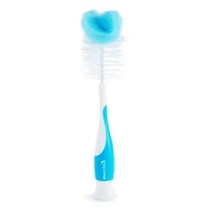 Munchkin Bristle Sünger Uçlu Bebek Biberonu Temizleme Fırçası Mavi