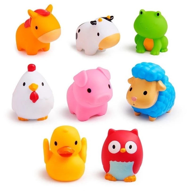 Munchkin Çiftlik Hayvanları İle Banyo Fışkırtmaları 8'li Paket Orjinal