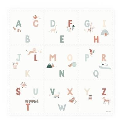 Play& Go Puzzle Oyun Matı - Alphabet/Terrazzo