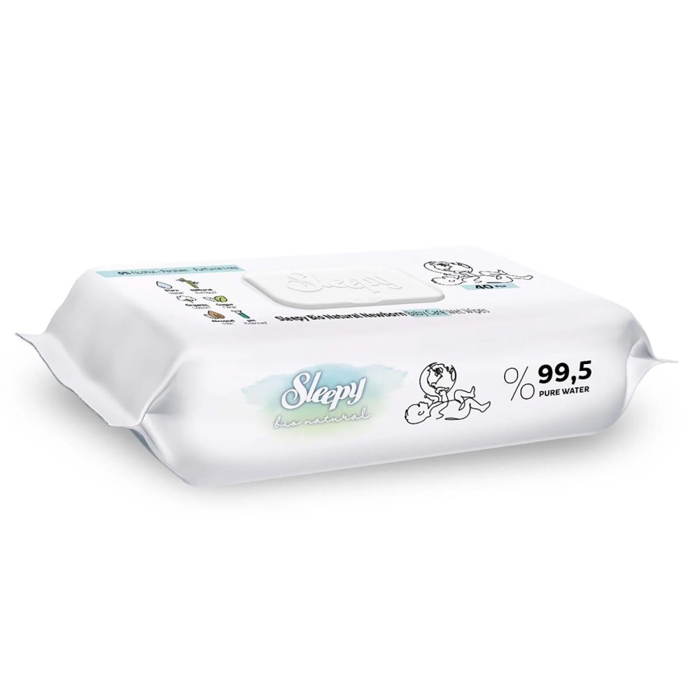 Sleepy Bio Natural Yenidoğan Islak Mendil 3x40 