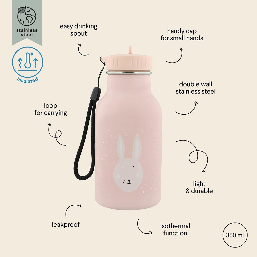Trıxie Çocuk Çelik Termos Su Şişesi 350 ml - Mr.Rabbit 