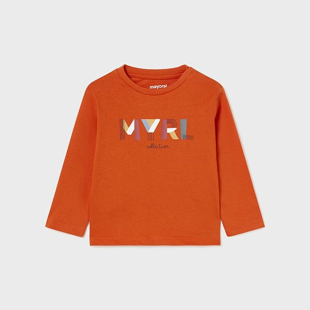 Mayoral Kışlık Erkek Bebek Uzun Kol T-shirt Turuncu