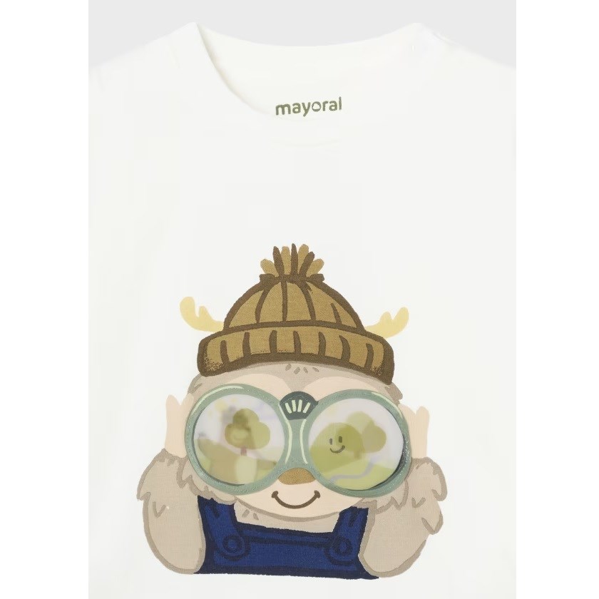 Mayoral Kışlık Erkek Bebek Uzun Kol T-shirt Beyaz