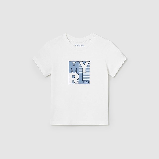 Mayoral Yazlık Erkek Bebek Basic Kısa Kol T-shirt Beyaz