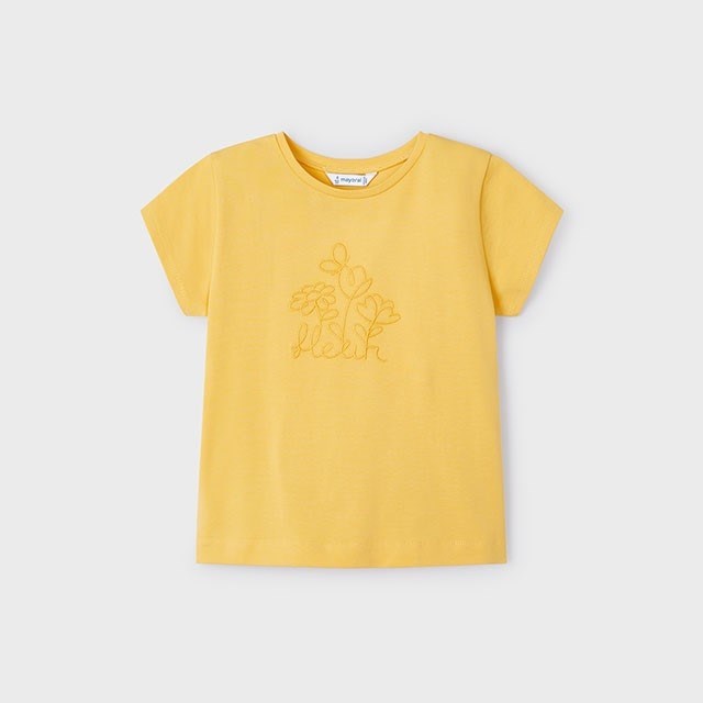 Mayoral Yazlık Kız Kısa Kol Basic T-shirt Sarı