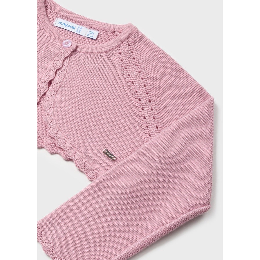 Mayoral Yazlık Kız Bebek Bolero Hırka Pembe