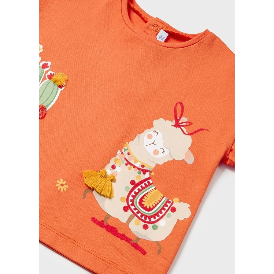 Mayoral Yazlık Kız Bebek Kısa Kol T-shirt Turuncu