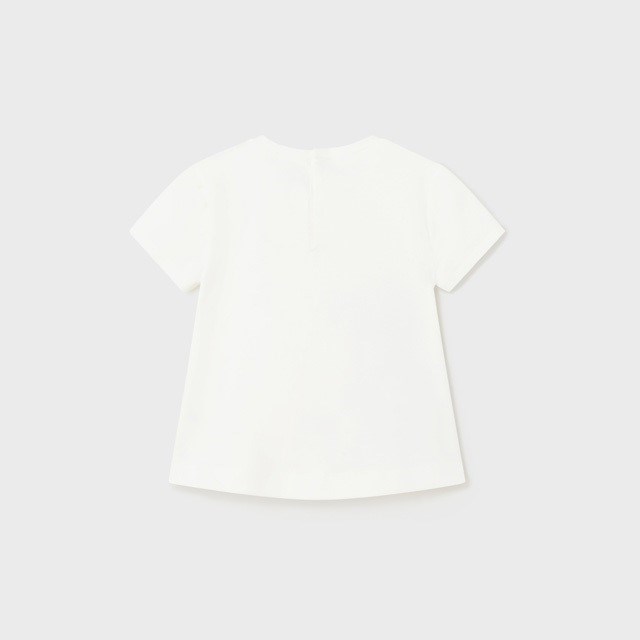 Mayoral Yazlık Kız Bebek Kısa Kol T-shirt Beyaz