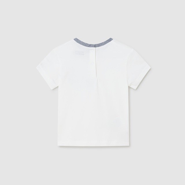 Mayoral Yazlık Erkek Bebek Kısa Kol T-shirt Beyaz