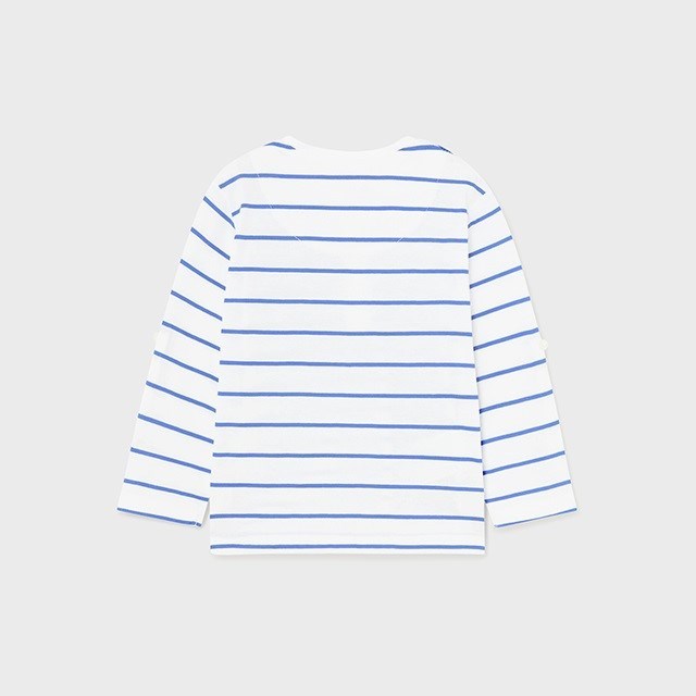 Mayoral Yazlık Erkek Bebek Uzun Kol T-shirt Beyaz
