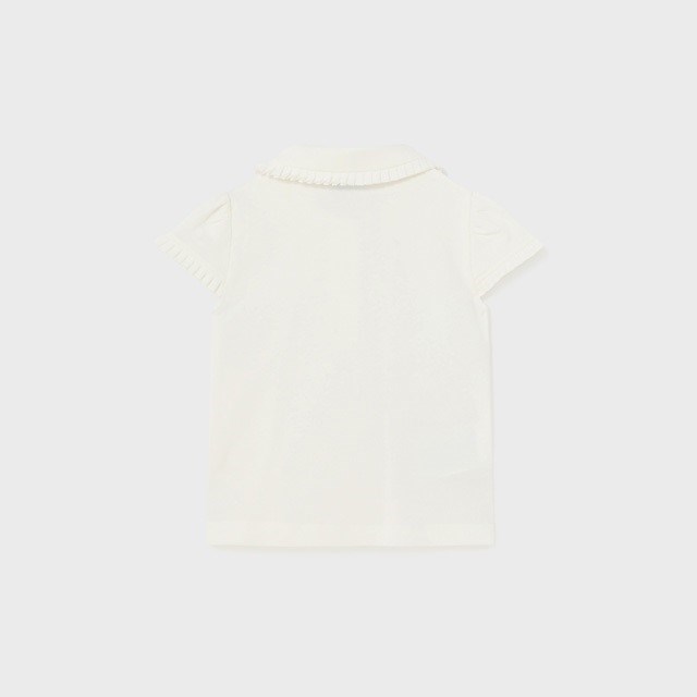Mayoral Yazlık Kız Bebek Kısa Kol T-shirt Beyaz