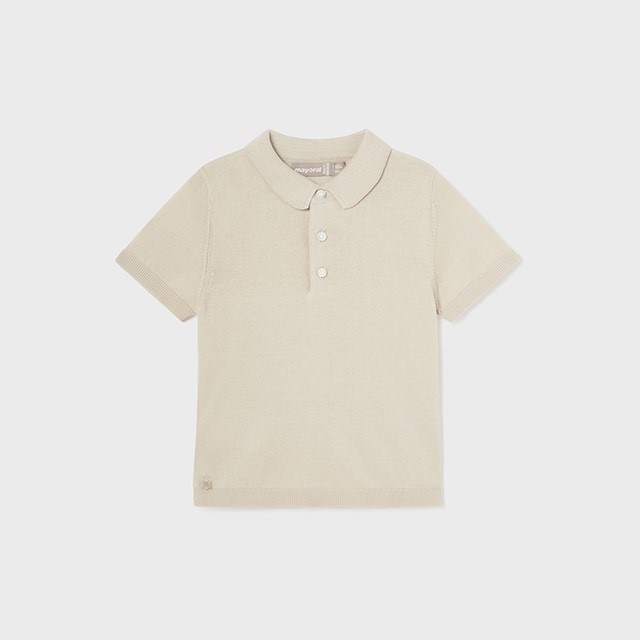 Mayoral Yazlık Erkek Bebek Kısa Kol Polo T-shirt Krem
