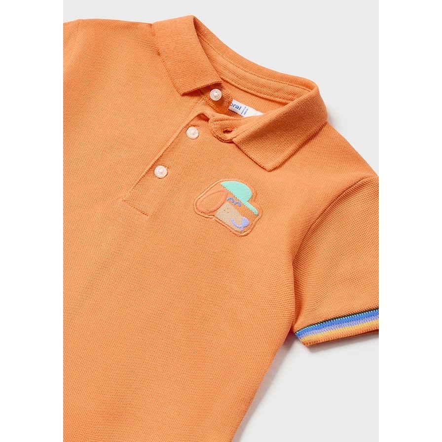 Mayoral Yazlık Erkek Bebek Kısa Kol Polo T-shirt Turuncu
