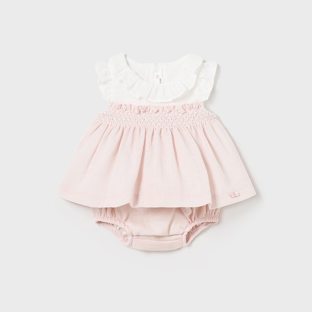 Mayoral Yazlık Kız Bebek Bluz Şort Set Pembe