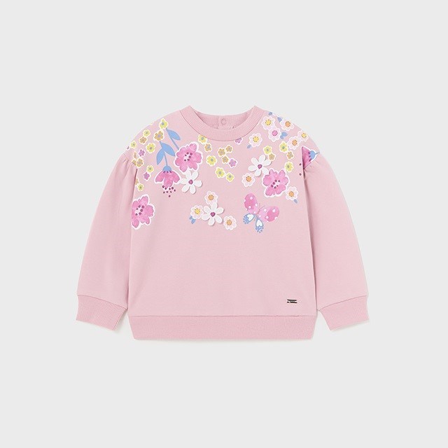 Mayoral Yazlık Kız Bebek Uzun Kol S-shirt Pembe