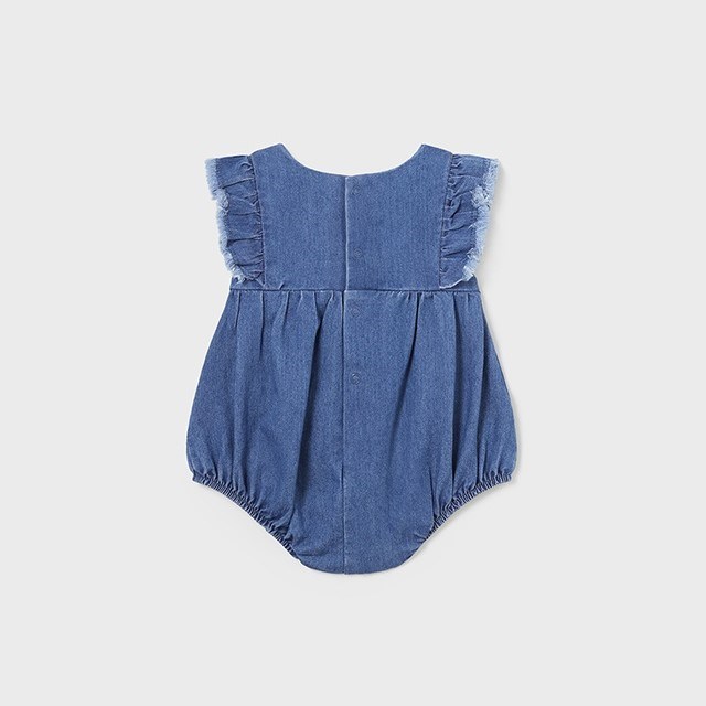 Mayoral Yazlık Kız Bebek Kısa Denim Tulum Koyu Mavi
