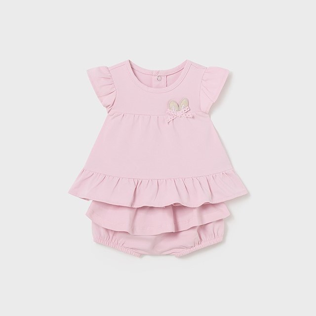 Mayoral Yazlık Kız Bebek Bluz Şort 4'lü Set Pembe