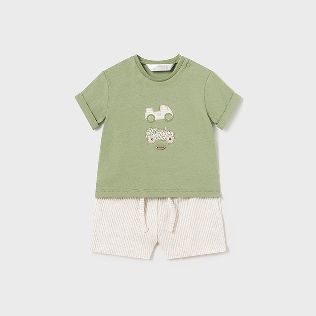 Mayoral Yazlık Erkek Bebek Bluz Şort 4'lü Set Yeşil