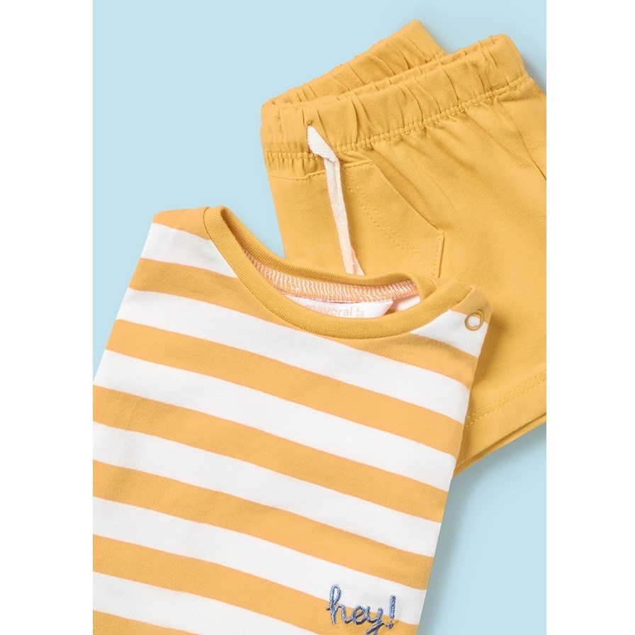 Mayoral Yazlık Erkek Bebek Bluz Şort 4'lü Set Sarı