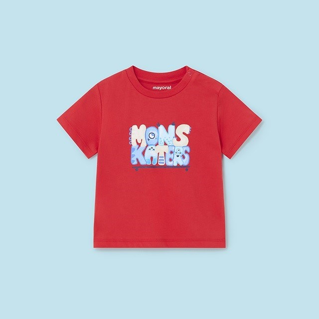 Mayoral Yazlık Erkek Bebek T-shirt Şort 3'lü Set Kırmızı