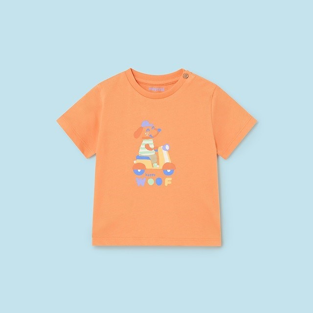 Mayoral Yazlık Erkek Bebek T-shirt Şort 3'lü Set Turuncu