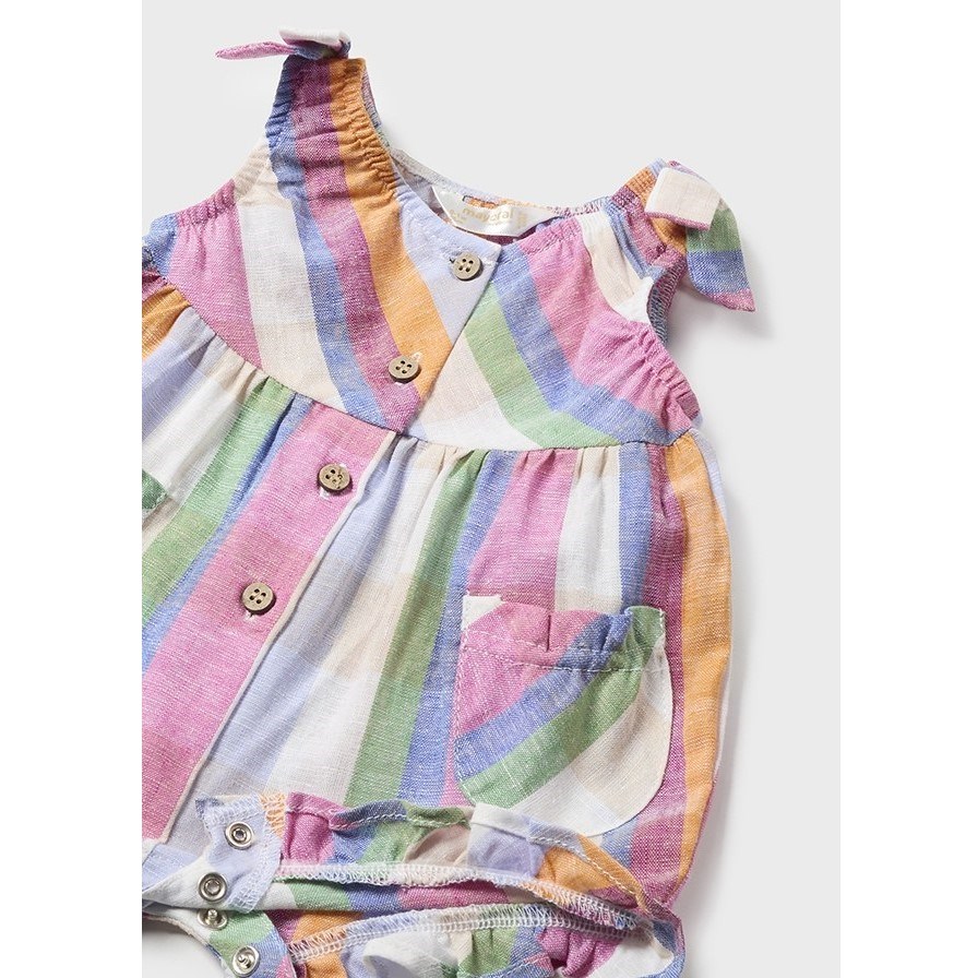 Mayoral Yazlık Kız Bebek Kısa Tulum Set Pembe